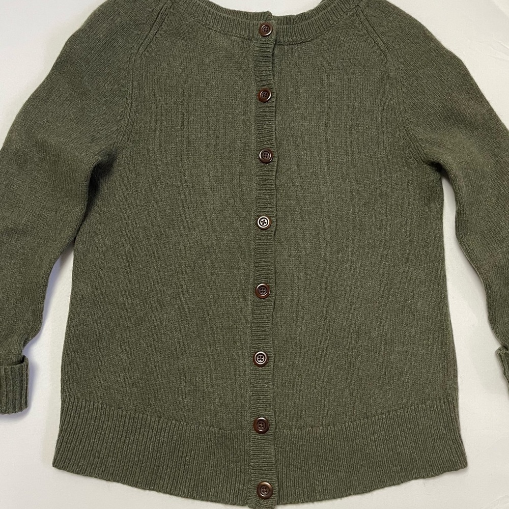 Lands’ End Wool Blend Button Back Sweater - image 2